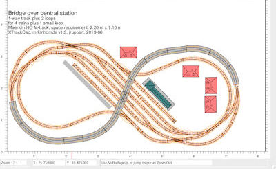XTrackCAD is a CAD program for designing model railroad layouts.
Design layouts in any scale and gauge,
Use the predefined libraries for many popular brands of turnouts to help you get started easily,
Add your own favorite components,
Manipulate track much like you would with actual flex-track to modify, extend and join tracks and turnouts,
Test your design by running trains, including picking them up and moving them with the mouse.
At any point you can print the design in a scale of your choice. When printed in 1:1 scale the printout can be used as a template for laying the track to build your dream layout.
Learning XTrackCAD is made easy with the extensive on-line help and demonstrations.