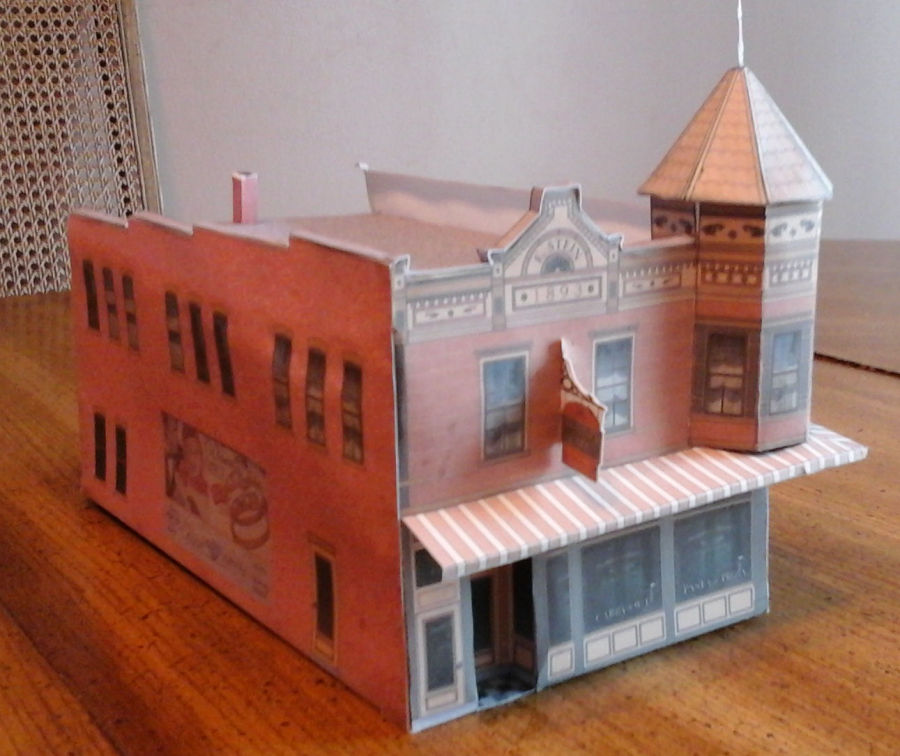 Bill’s Fish And Chips Restaurant N Scale Building DIY Paper Cutout Kit 
