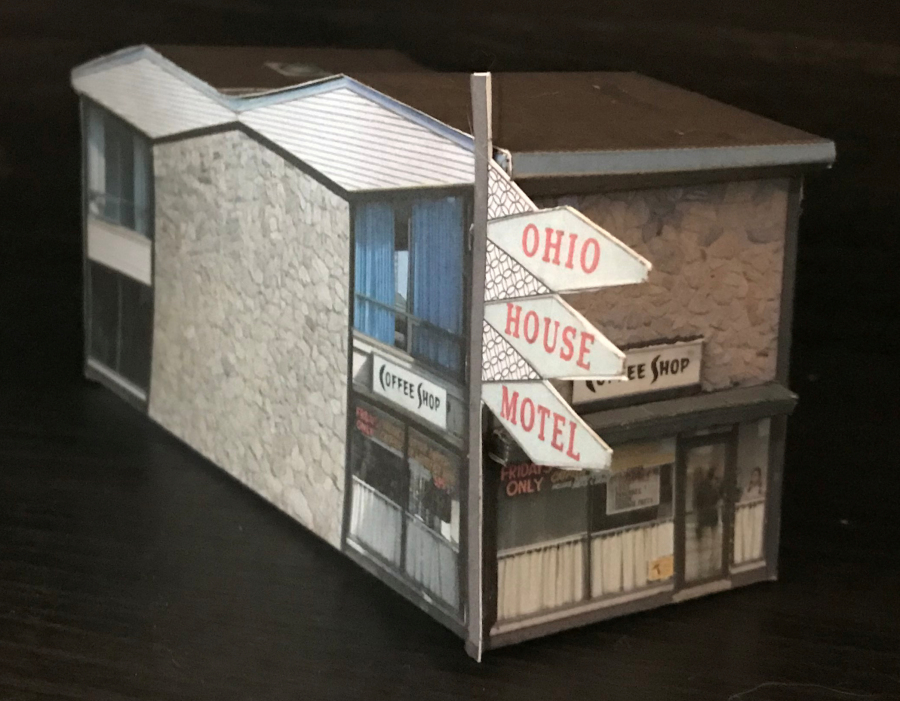 Make your own free 3D printable HO scale model Ohio House Motel & Restaurant for your HO scale model railroading train set adventure. Download your free 3D paper model Ohio House Motel & Restaurant for your HO scale model train set. All you need to do is print your 3D printable paper Ohio House Motel & Restaurant model then cut your model out fold, glue and place your 3D paper model on your model railroad.