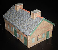 Make your own free printable engineering shed offices HO scale at www.KraftTrains.com. Just download the free PDF file, print the PDF file onto 110 lb. printable card stock and build. This HO scale free printable engineering shed offices was curated by Wordsworth www.wordsworthmodelrailway.co.uk.