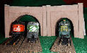 Make your own printable HO scale model train set tunnel portals for your HO scale model railroading train set experience. Download your free model train set tunnel portals for your HO scale model train set.
