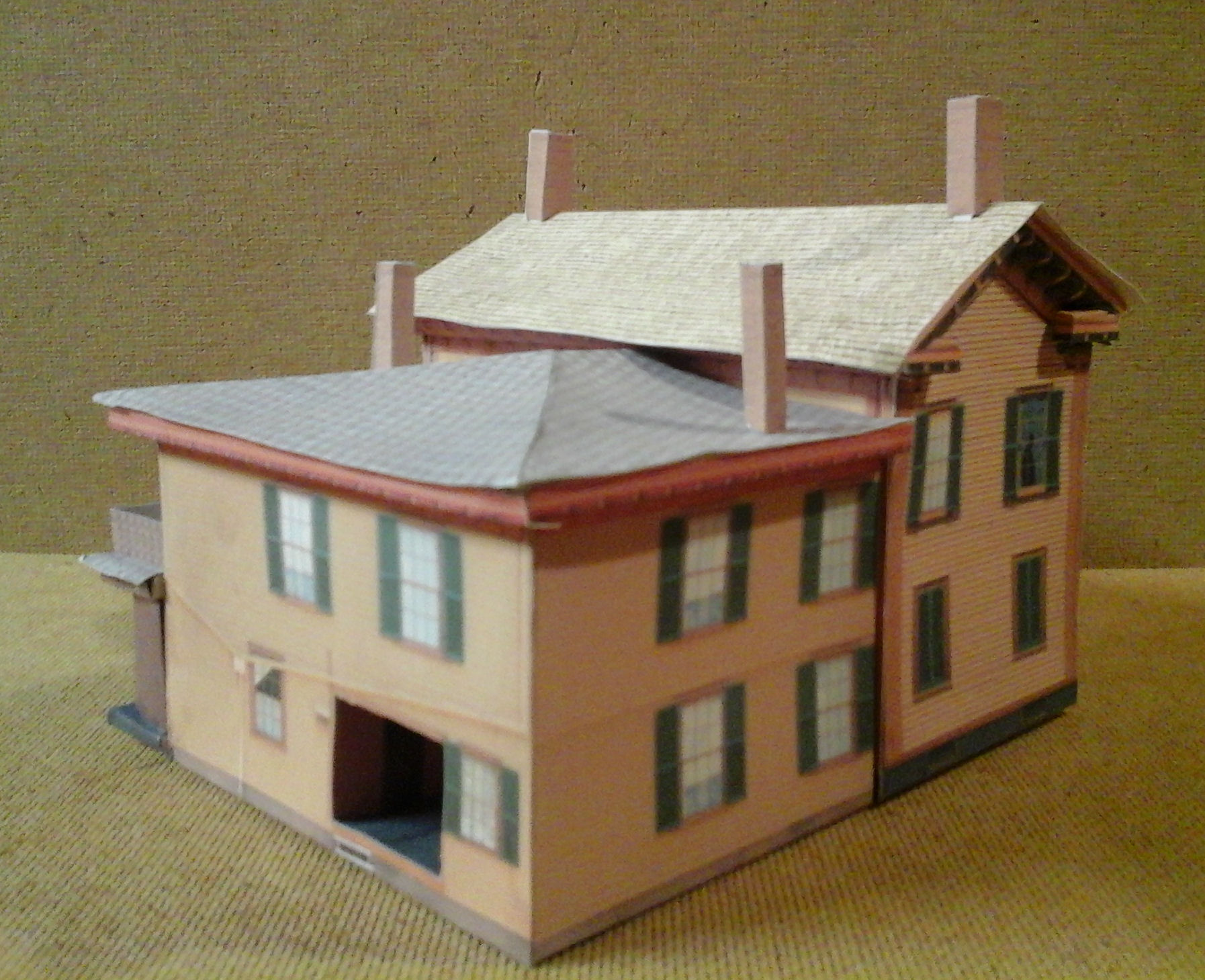 Build Your Own Free Printable Country Style Home HO Scale 