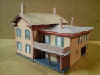 Free Printable ho scale model Country Style Home by www.KraftTrains.com . For your ho scale model train set. Build your own Country Style house for your model railroad train sets in ho scale. Print cut out and make your model train set homes for your ho scale train set.