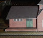 Build your own free N scale small town passenger train station model for your model train set or small town setting in N gage.  Just download the free PDF File and then print out on card stock paper. Printable n scale small town passenger train station 160 scale is ready for your n gage train set.