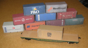 Build your own free 3D O scale 20ft Shipping containers display for you O scale model train set. Gust download the free 3D printable 20ft Shipping container PDF File, print out the 20ft Shipping containers and fold. Then place your very own 20ft Shipping container on you O scale model train set layout.