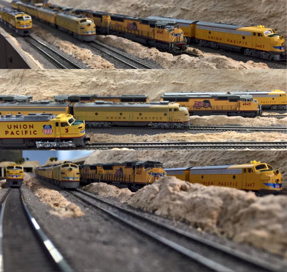 Welcome to the Los Angeles N-Scale Association, operators of East Valley Lines Model Railroad club located since 1979 in the Travel Town Museum at Griffith Los Angeles, California. View pitchers of the East Valley Lines N Scale Model Railroad club and see what they have done to their N scale layout. They operate one of the largest N-Scale layouts in the world. This is just a brief trip on the East Valley Lines' trackage. As you observe closely, there are lots of details to enjoy. This is truly a labor of love, involving countless hours, money and the talents of the many N-Scale modelers dedicated to the memory of great railroads. Brought to you to by www.krafttrains.com