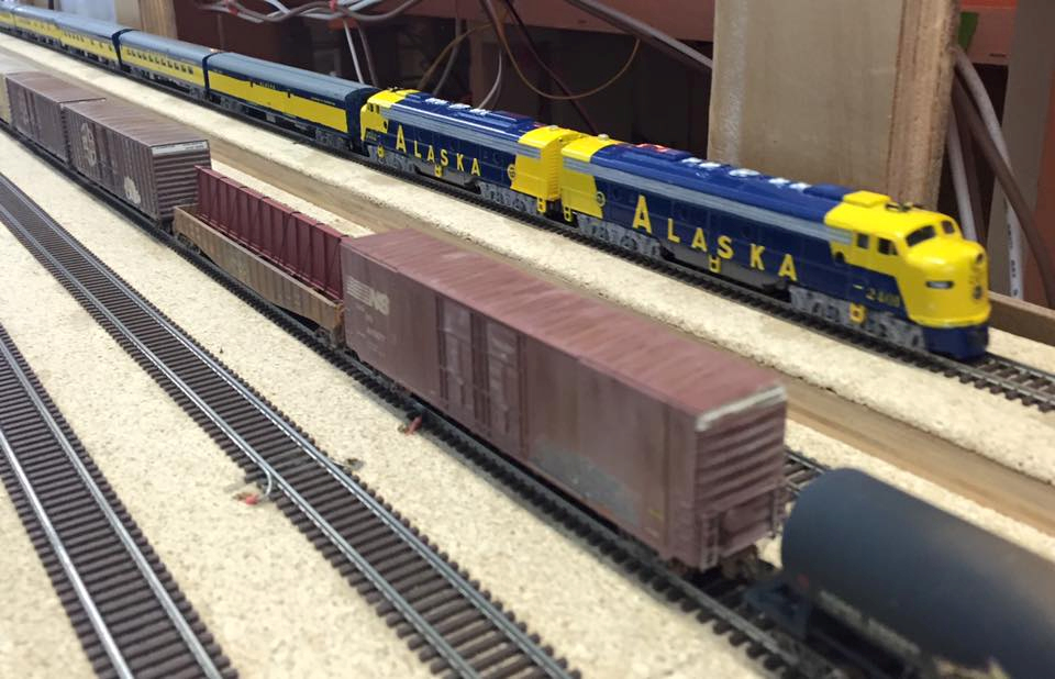 Welcome to the Los Angeles N-Scale Association, operators of East Valley Lines Model Railroad club located since 1979 in the Travel Town Museum at Griffith Los Angeles, California. View pitchers of the East Valley Lines N Scale Model Railroad club and see what they have done to their N scale layout. They operate one of the largest N-Scale layouts in the world. This is just a brief trip on the East Valley Lines' trackage. As you observe closely, there are lots of details to enjoy. This is truly a labor of love, involving countless hours, money and the talents of the many N-Scale modelers dedicated to the memory of great railroads. Brought to you to by www.krafttrains.com